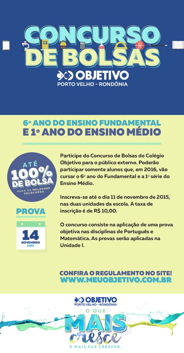 Bolsas de Estudo no Colégio Objetivo